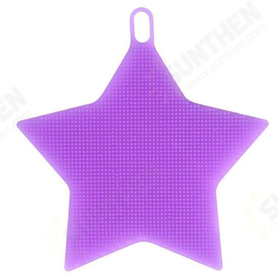 KC-SC41 Multi-function Star Shape Silicone Dish Cleaning Brush Scrubber Heat Resistant Coaster