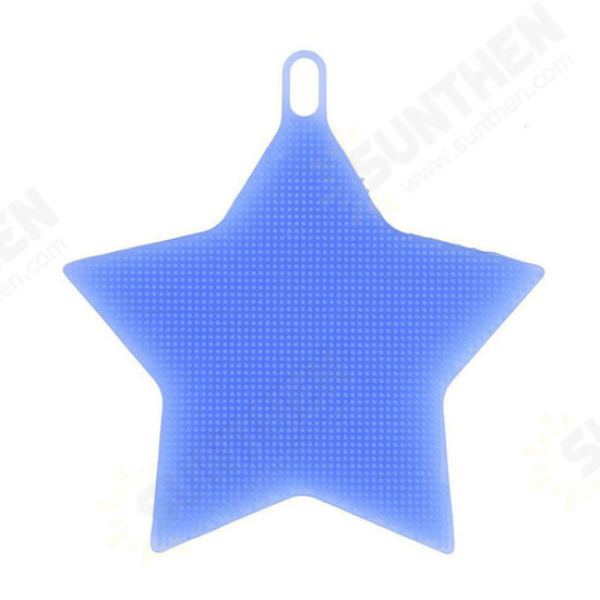 KC-SC41 Multi-function Star Shape Silicone Dish Cleaning Brush Scrubber Heat Resistant Coaster