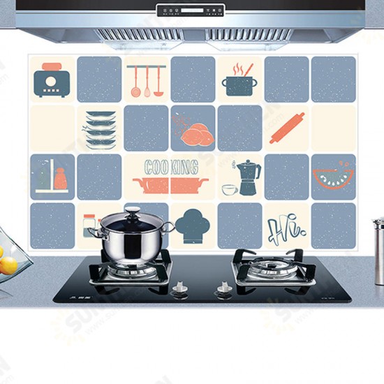 KC-WS020 45 x 75cm PVC Removable Kitchen Cookware Oil-proof Waterproof Wall Sticker Paper