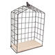 Large Metal & Wood Wall Hanging Shelf Birdcage Storage Bracket Hallway Display Home Decor