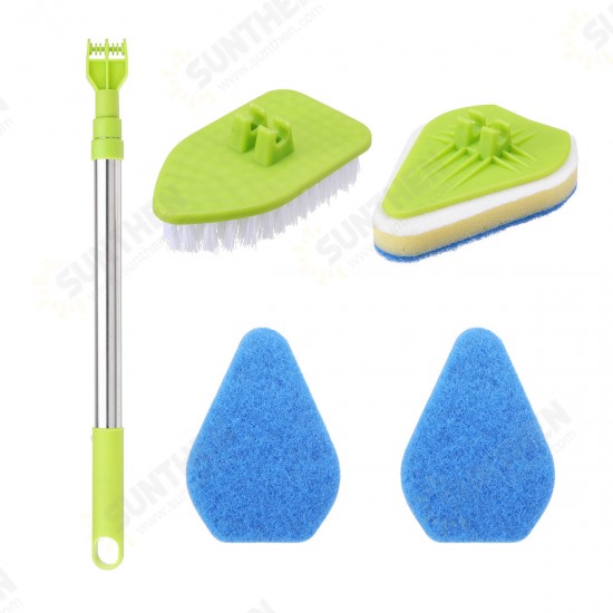 Length and Angel Adjustable Kitchen Cleaning Brushes Quick Installation Multi-brush Scrubber Cleaner