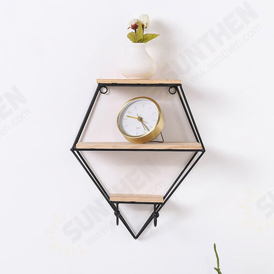 Metal Wall Shelf Mounted Storage Rack wall Hanging basket Shelf Bedroom Decoration