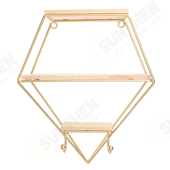 Metal Wall Shelf Mounted Storage Rack wall Hanging basket Shelf Bedroom Decoration