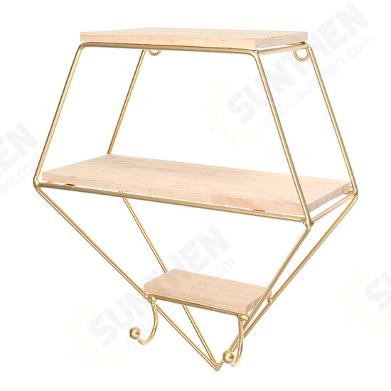 Metal Wall Shelf Mounted Storage Rack wall Hanging basket Shelf Bedroom Decoration