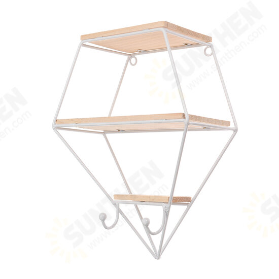 Metal Wall Shelf Mounted Storage Rack wall Hanging basket Shelf Bedroom Decoration