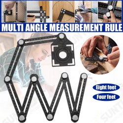 Multi Angle Measuring Ruler Drill Hole Locator 4/8-Sided Universal Locator Aluminum Alloy Angle Measuring Ruler Foldable Tools Multi Angle Measuring Ruler Drill Hole Locator 4/8-Sided Universal Locator Aluminum Alloy Angle Measuring Ruler Foldable Tools