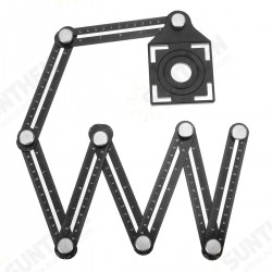 Multi Angle Measuring Ruler Drill Hole Locator 4/8-Sided Universal Locator Aluminum Alloy Angle Measuring Ruler Foldable Tools Multi Angle Measuring Ruler Drill Hole Locator 4/8-Sided Universal Locator Aluminum Alloy Angle Measuring Ruler Foldable Tools