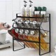 Multi-Functional 3-Tier Condiment Rack Kitchen Supplies Collection Arrangement Shelf Ground Storage Organizer