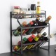 Multi-Functional 3-Tier Condiment Rack Kitchen Supplies Collection Arrangement Shelf Ground Storage Organizer