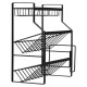 Multi-Functional 3-Tier Condiment Rack Kitchen Supplies Collection Arrangement Shelf Ground Storage Organizer