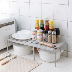 Multifunction Retractable Shelf Kitchen Iron Storage Rack For Cabinets Tableware Countertops Multifunction Retractable Shelf Kitchen Iron Storage Rack For Cabinets Tableware Countertops