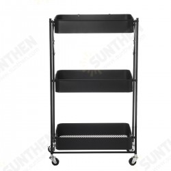 Multilayer Foldable Storage Rack with Wheels Kitchen Rolling Cart Installation Floor Shelf Multilayer Foldable Storage Rack with Wheels Kitchen Rolling Cart Installation Floor Shelf
