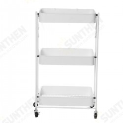 Multilayer Foldable Storage Rack with Wheels Kitchen Rolling Cart Installation Floor Shelf Multilayer Foldable Storage Rack with Wheels Kitchen Rolling Cart Installation Floor Shelf