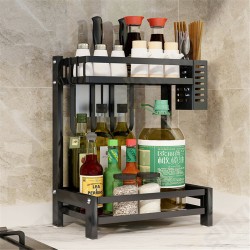Nonslip 2/3 Tier Spice Rack Stainless Steel Storage Shelf Organizer Holder Kitchen Rack Nonslip 2/3 Tier Spice Rack Stainless Steel Storage Shelf Organizer Holder Kitchen Rack