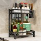 Nonslip 2/3 Tier Spice Rack Stainless Steel Storage Shelf Organizer Holder Kitchen Rack