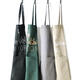 Nordic Embroidered Pure Cotton Aprons Inbetweening Hand-painted Style Sleeveless