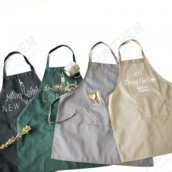 Nordic Embroidered Pure Cotton Aprons Inbetweening Hand-painted Style Sleeveless Nordic Embroidered Pure Cotton Aprons Inbetweening Hand-painted Style Sleeveless