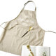 Nordic Embroidered Pure Cotton Aprons Inbetweening Hand-painted Style Sleeveless