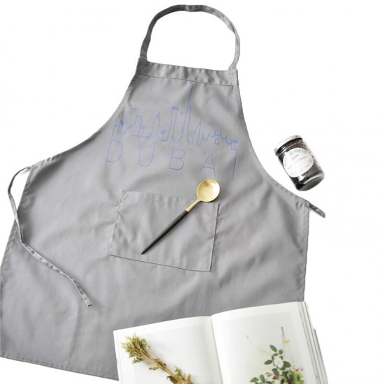 Nordic Embroidered Pure Cotton Aprons Inbetweening Hand-painted Style Sleeveless