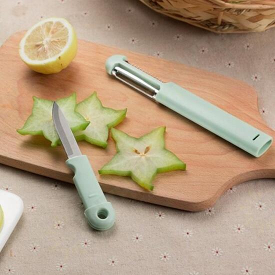 PL-3 Peeler & Knife Two In One Double Side Multi-function Kitchen Tool Vegetable Fruit Peeler