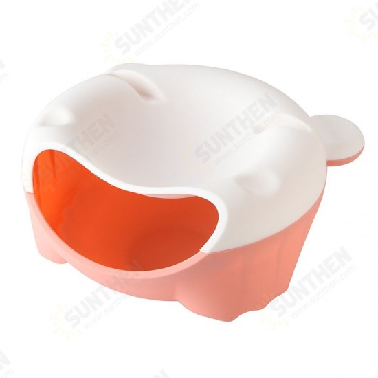 Plastic Double Layer Snack Box Multipurpose Lovely Bear Shape Phone Stand Kitchen Storage Container