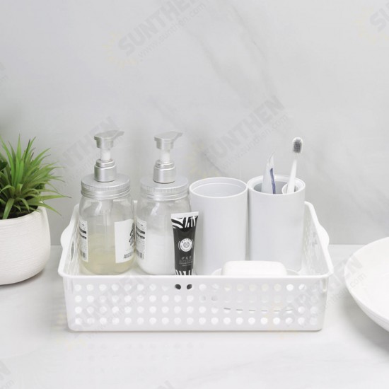 SN050101 2PCS Home Storage Baskets Desktop Storage Box High Quality Storage Organizer Plastic Basket From