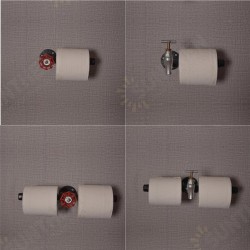 Retro Industrial Toilet Paper Roll Holder Pipe Shelf Floating Holder Bathroom Wall Mounted Retro Industrial Toilet Paper Roll Holder Pipe Shelf Floating Holder Bathroom Wall Mounted
