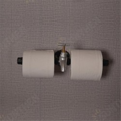 Retro Industrial Toilet Paper Roll Holder Pipe Shelf Floating Holder Bathroom Wall Mounted Retro Industrial Toilet Paper Roll Holder Pipe Shelf Floating Holder Bathroom Wall Mounted