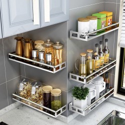 Singe Layer Stainless Steel Rack Organizer Storage Wall Mounted Basket for Kitchen Bathroom Shower Shelf Singe Layer Stainless Steel Rack Organizer Storage Wall Mounted Basket for Kitchen Bathroom Shower Shelf
