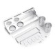 Space Aluminum Kitchen Rack Double Cup Chopstick Holder Seasoning Wall Mount Storage for Kitchen Arrangement