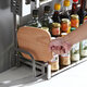 Stainless Steel 2 Tier Adjust Kitchen Spice Rack Storage Shelf Organizer Holder