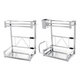 Stainless Steel 2 Tier Adjust Kitchen Spice Rack Storage Shelf Organizer Holder