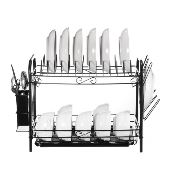 Stainless Steel Dish Rack Sink Bowl Shelf Nonslip Cutlery Holder Kitchen Drying Rack Organizer for Kitchen Tools