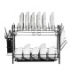 Stainless Steel Dish Rack Sink Bowl Shelf Nonslip Cutlery Holder Kitchen Drying Rack Organizer for Kitchen Tools