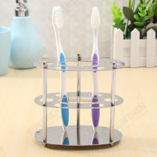 Stainless Steel Wall Mount Toothbrush Toothpaste Holder Bathroom Razor Organizer