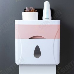 Wall Mounted Press Open Waterproof Double-deck Paper Rolled Toilet Tissue Box Wall Mounted Press Open Waterproof Double-deck Paper Rolled Toilet Tissue Box