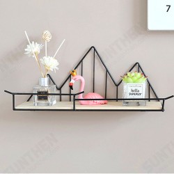 Wall Mounted Shelf Industrial Wooden Floating Metal Wire Rack Storage Display Wall Mounted Shelf Industrial Wooden Floating Metal Wire Rack Storage Display