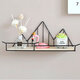 Wall Mounted Shelf Industrial Wooden Floating Metal Wire Rack Storage Display