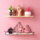 Wall Mounted Shelf Industrial Wooden Floating Metal Wire Rack Storage Display