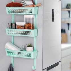 Wall Mounted Side Refrigerator Rack 3 Layer Shelf Kitchen Storage Rack Wall Mounted Side Refrigerator Rack 3 Layer Shelf Kitchen Storage Rack