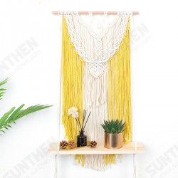 Wall-mounted Lace Woven Macrame Plant Hanger Wall Cotton Rope Tapestry Shelf Wall-mounted Lace Woven Macrame Plant Hanger Wall Cotton Rope Tapestry Shelf
