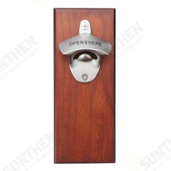 Wooden Bottle Opener Wall Mounted Magnetic Bottle Openers with Cap Catch Wooden Bottle Opener Wall Mounted Magnetic Bottle Openers with Cap Catch