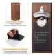 Wooden Bottle Opener Wall Mounted Magnetic Bottle Openers with Cap Catch