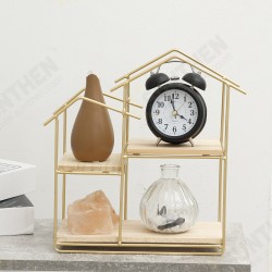Wooden Metal Floating Shelf Wall Mounted Storage Display Rack House Home Shaped Shelf Wooden Metal Floating Shelf Wall Mounted Storage Display Rack House Home Shaped Shelf