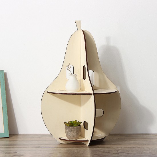 Wooden Rack Pear-shaped Racks Display Craft Shelf Home Decorations Nordic Style Gift