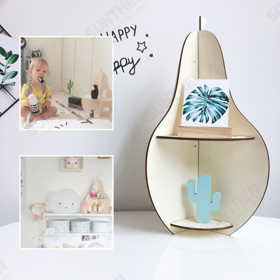 Wooden Rack Pear-shaped Racks Display Craft Shelf Home Decorations Nordic Style Gift