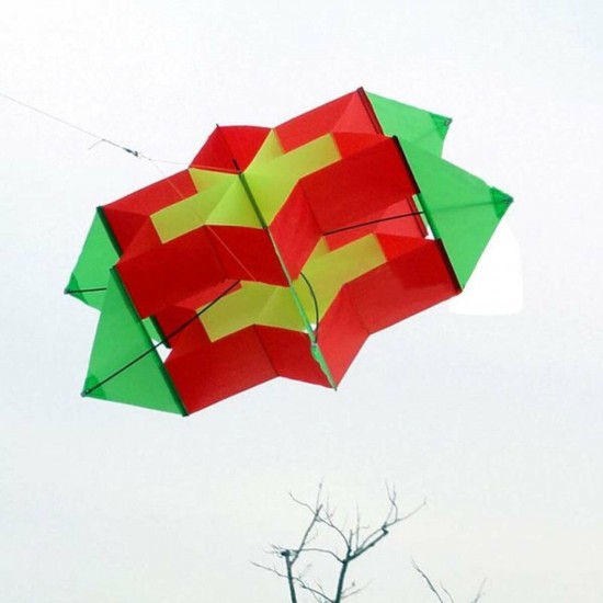 3D Colorful Hexagon Kite Single Line FRP Plum Flower Flying Kite Outdoor Sport Kids Adult Fun Toys