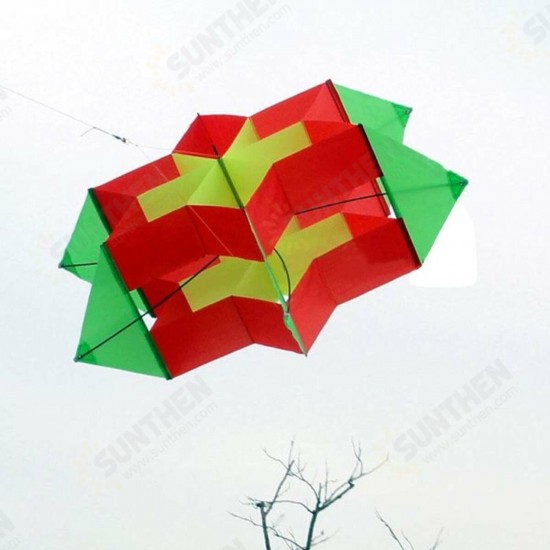 3D Colorful Hexagon Kite Single Line FRP Plum Flower Flying Kite Outdoor Sport Kids Adult Fun Toys