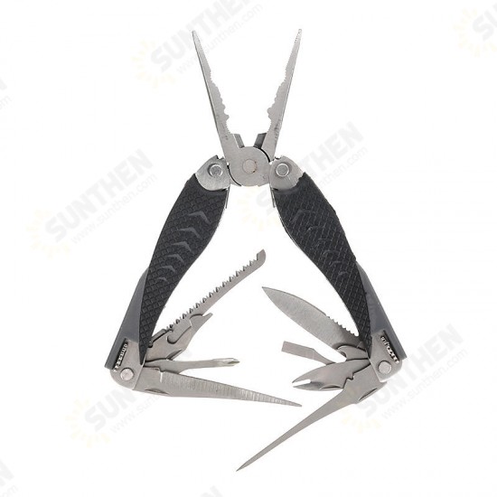 10 in 1 125mm Stainless Steel Multifunction Folding Fishing Pliers Knife Saw Fishing Scale