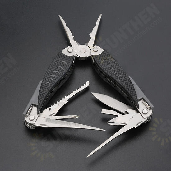 10 in 1 125mm Stainless Steel Multifunction Folding Fishing Pliers Knife Saw Fishing Scale